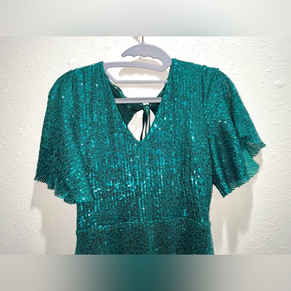 Southern Sweetheart High Low Dress -
Peacock Sequin - Picture 2 of 6